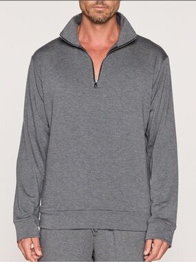 Bleusalt The Men’s Quarter Zip Gray
